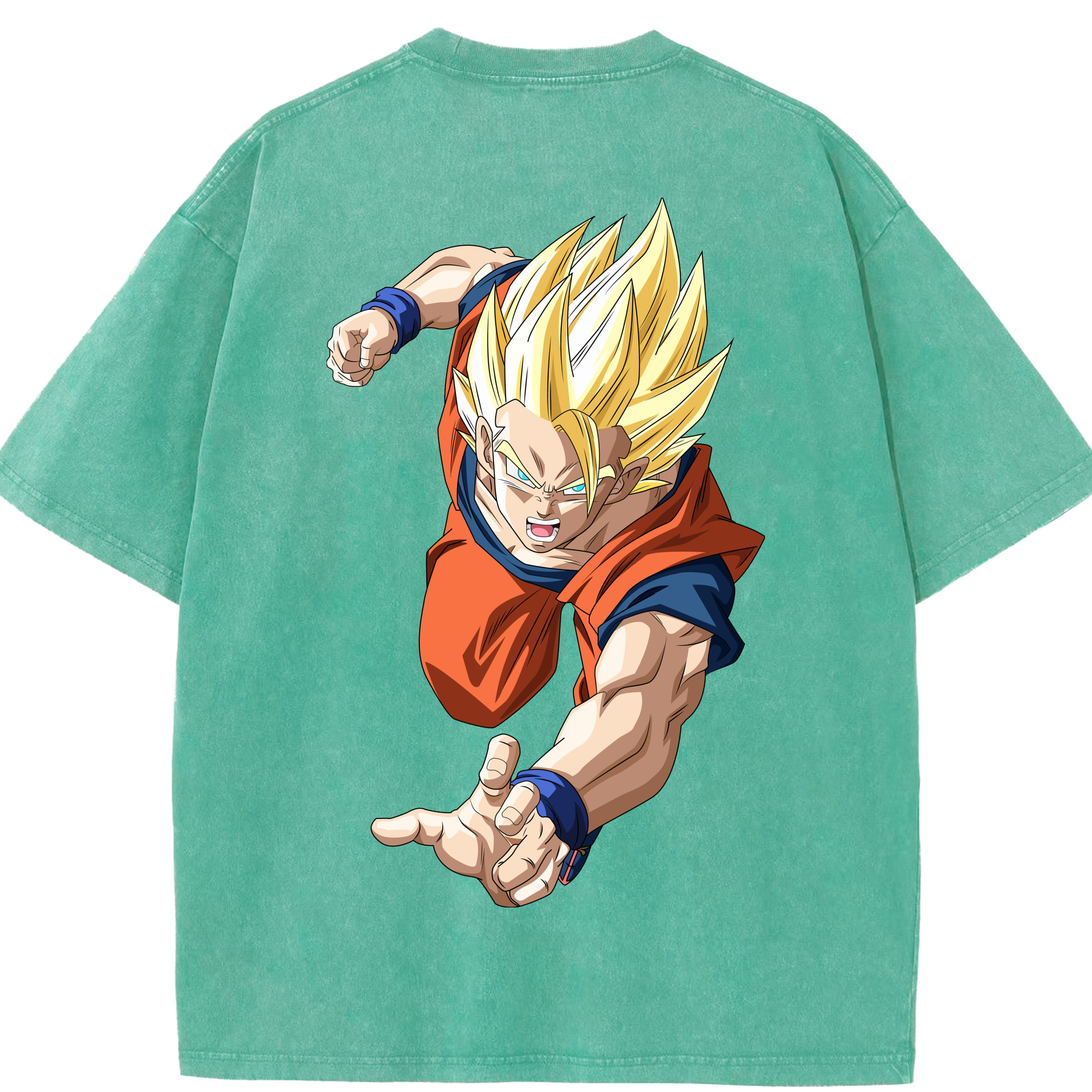 （画像用） ドラゴンボール 孫 悟飯（そんごはん）DRAGON BALL Son Gohan 綿100% ヴィンテージ風 半袖Tシャツ（背面プリント）